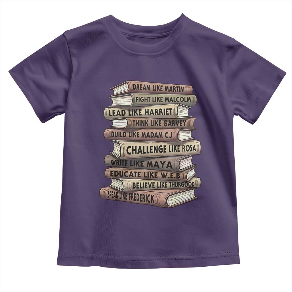 Black History Month African American Leaders Teacher Book Lover Toddler T Shirt