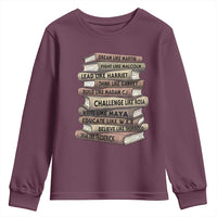 Black History Month African American Leaders Teacher Book Lover Youth Sweatshirt