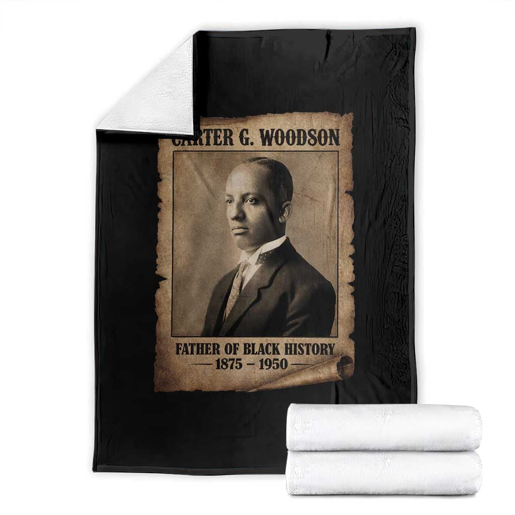 Carter G Woodson Throw Blanket Father Of Black History Month Old Paper Graphic