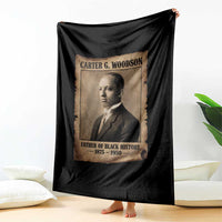 Carter G Woodson Throw Blanket Father Of Black History Month Old Paper Graphic