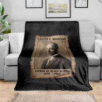 Carter G Woodson Throw Blanket Father Of Black History Month Old Paper Graphic