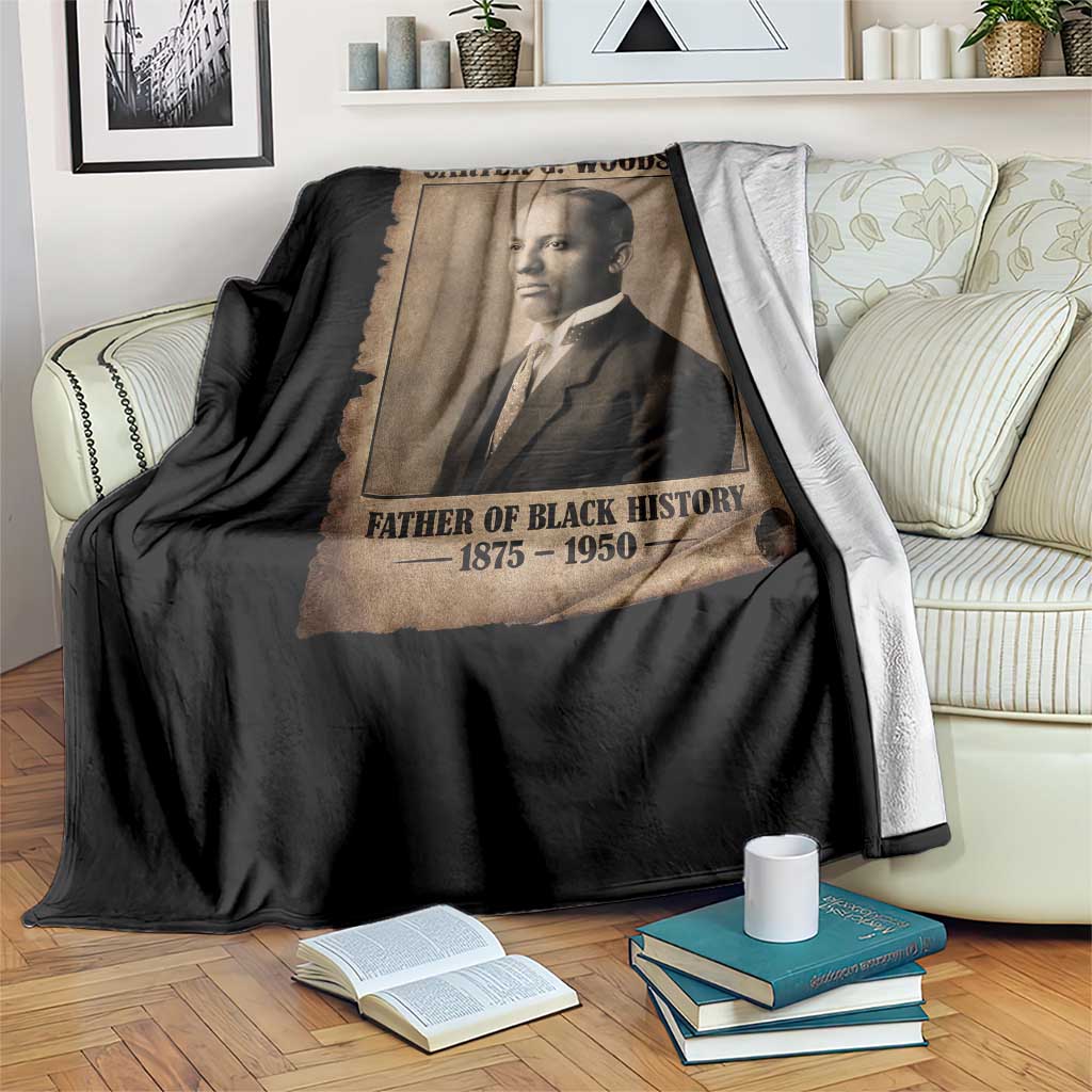 Carter G Woodson Throw Blanket Father Of Black History Month Old Paper Graphic
