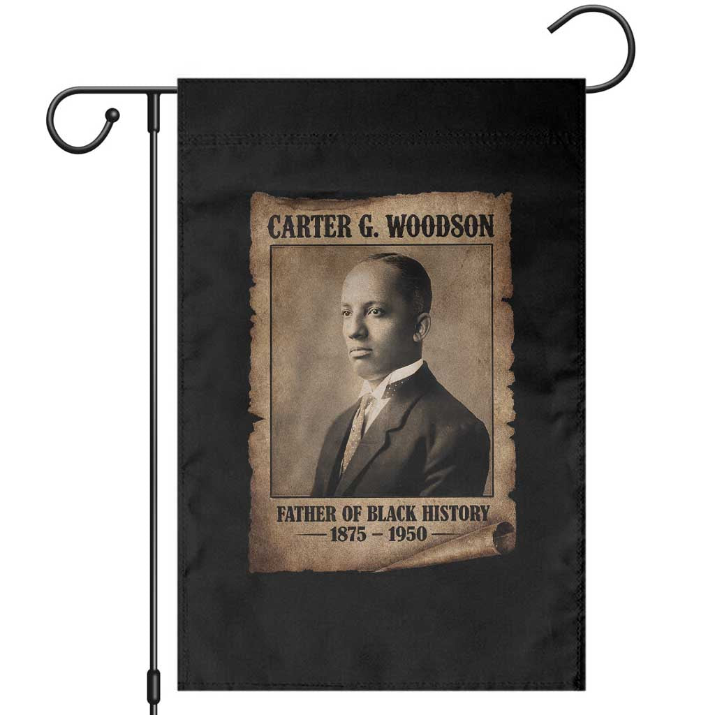 Carter G Woodson Garden Flag Father Of Black History Month Old Paper Graphic