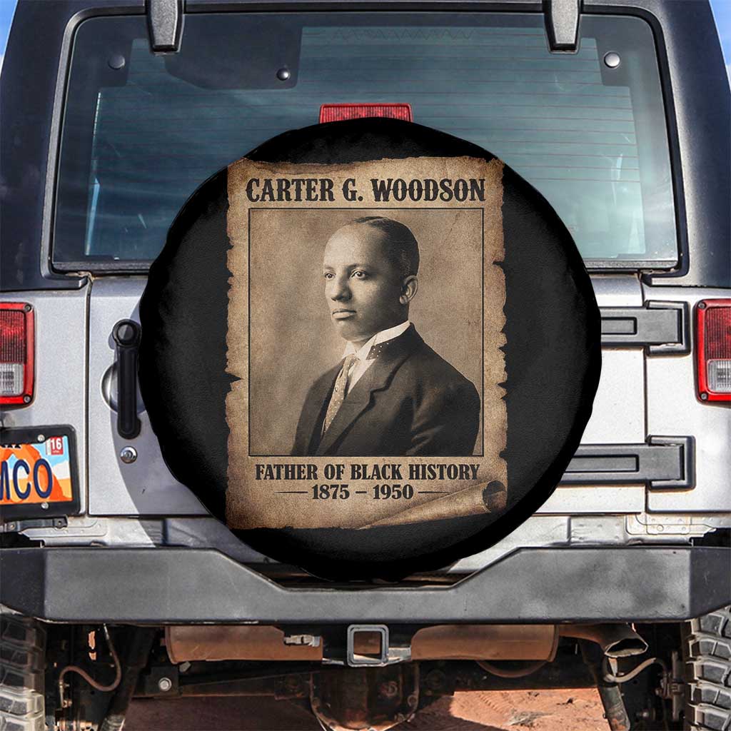 Carter G Woodson Spare Tire Cover Father Of Black History Month Old Paper Graphic