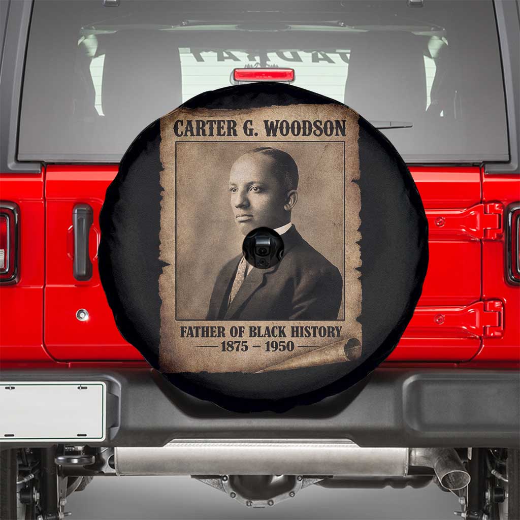 Carter G Woodson Spare Tire Cover Father Of Black History Month Old Paper Graphic