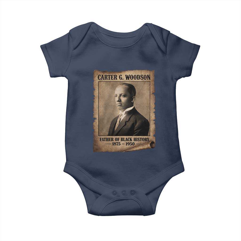 Carter G Woodson Baby Onesie Father Of Black History Month Old Paper Graphic
