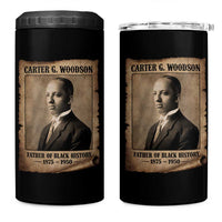 Carter G Woodson 4 in 1 Can Cooler Tumbler Father Of Black History Month Old Paper Graphic