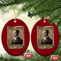 Carter G Woodson Ceramic Ornament Father Of Black History Month Old Paper Graphic
