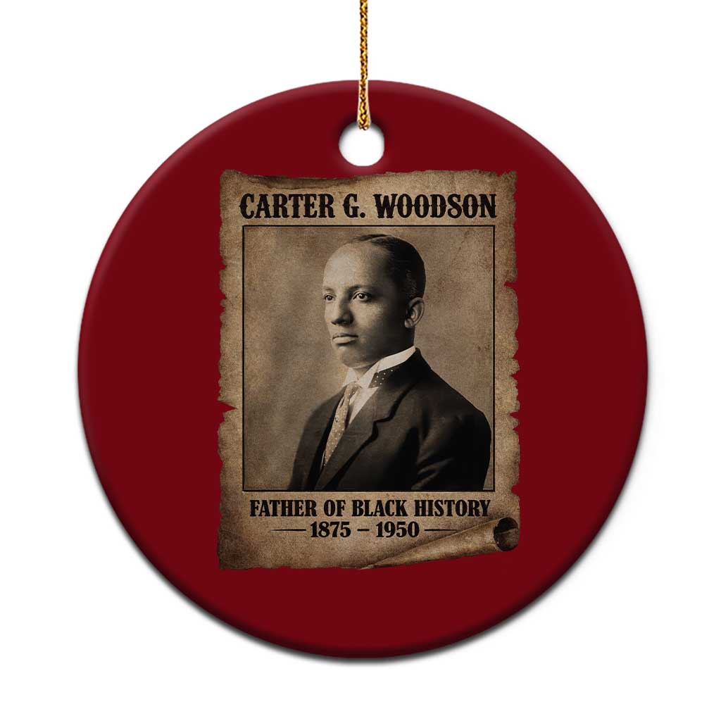 Carter G Woodson Ceramic Ornament Father Of Black History Month Old Paper Graphic