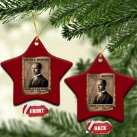 Carter G Woodson Ceramic Ornament Father Of Black History Month Old Paper Graphic