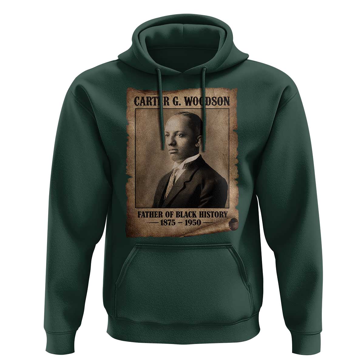 Carter G Woodson Hoodie Father Of Black History Month Old Paper Graphic
