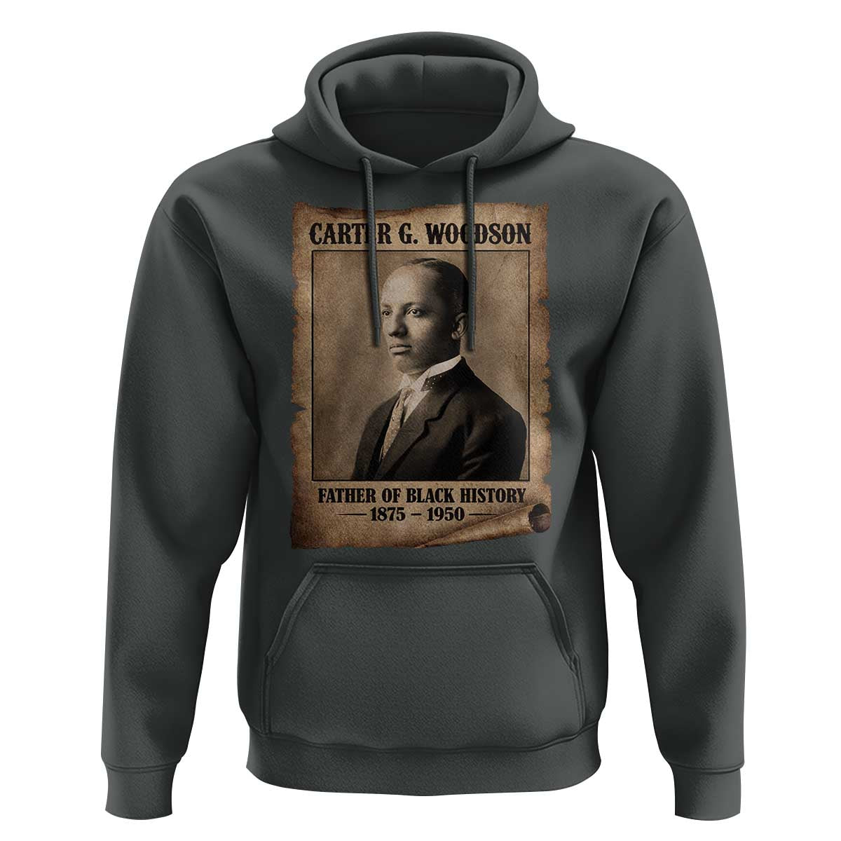 Carter G Woodson Hoodie Father Of Black History Month Old Paper Graphic