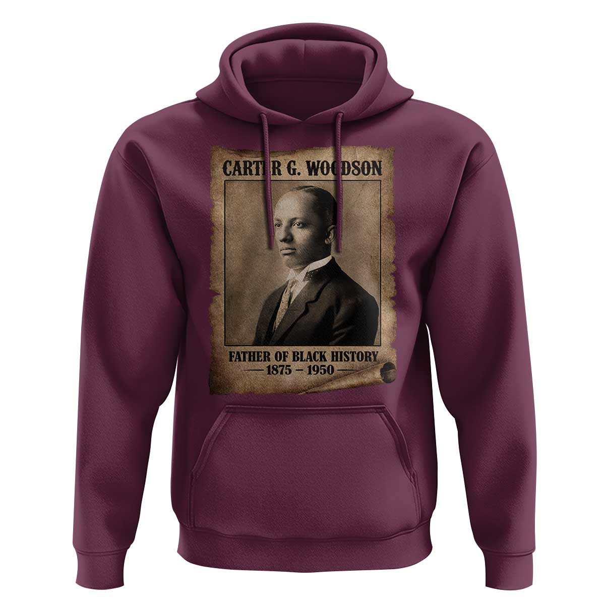 Carter G Woodson Hoodie Father Of Black History Month Old Paper Graphic