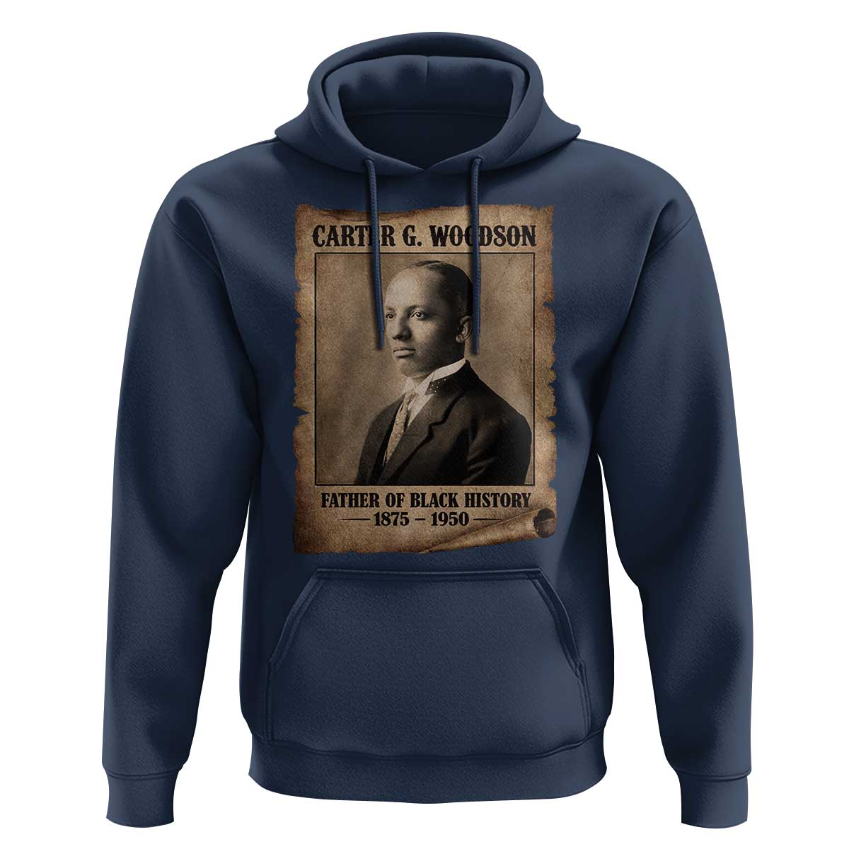 Carter G Woodson Hoodie Father Of Black History Month Old Paper Graphic