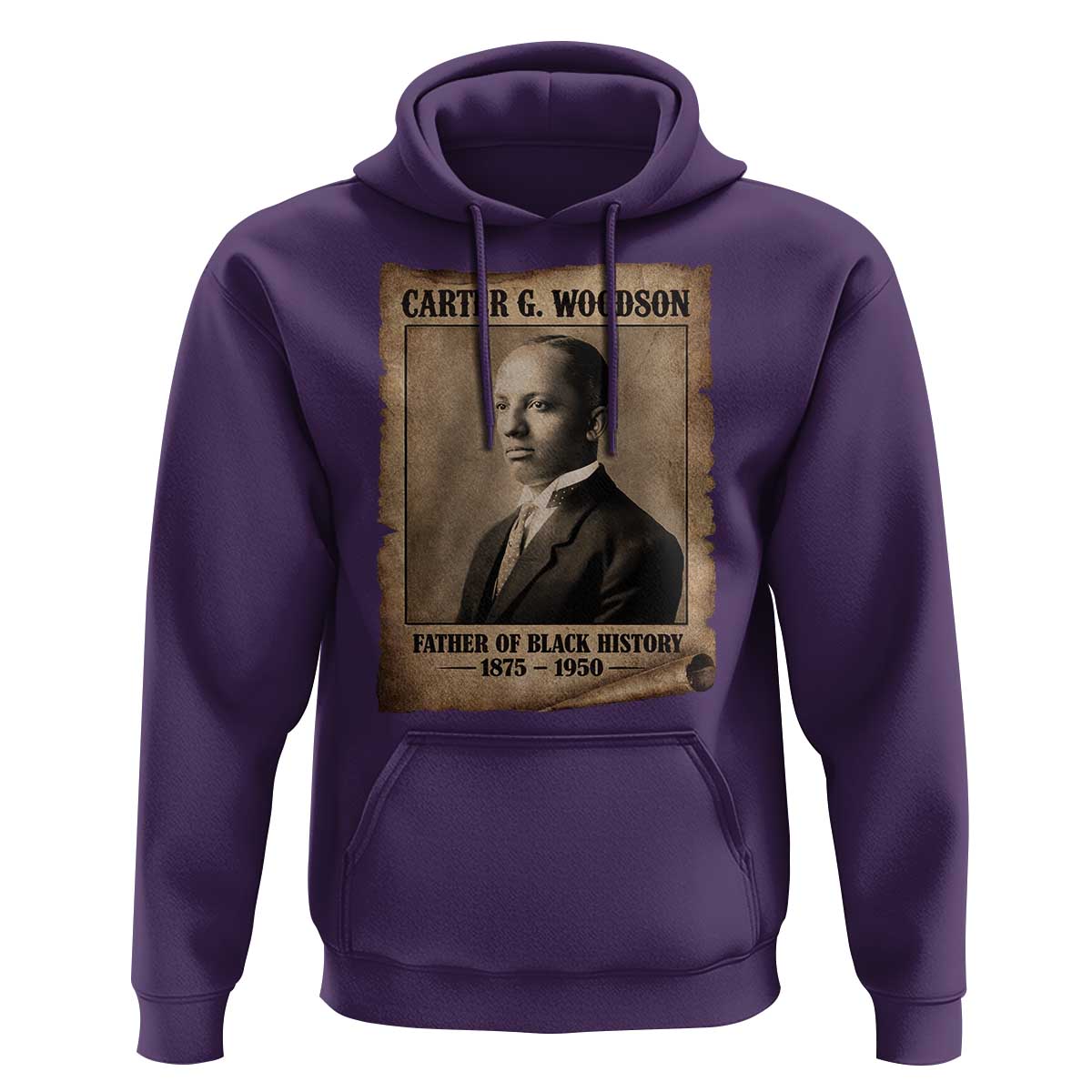 Carter G Woodson Hoodie Father Of Black History Month Old Paper Graphic