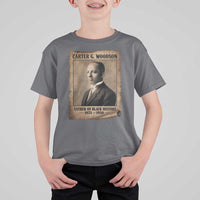 Carter G Woodson T Shirt For Kid Father Of Black History Month Old Paper Graphic