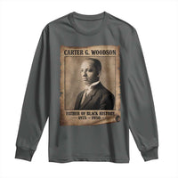 Carter G Woodson Long Sleeve Shirt Father Of Black History Month Old Paper Graphic