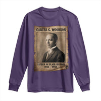 Carter G Woodson Long Sleeve Shirt Father Of Black History Month Old Paper Graphic
