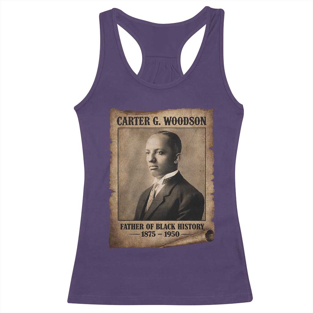 Carter G Woodson Racerback Tank Top Father Of Black History Month Old Paper Graphic