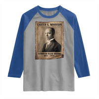 Carter G Woodson Raglan Shirt Father Of Black History Month Old Paper Graphic