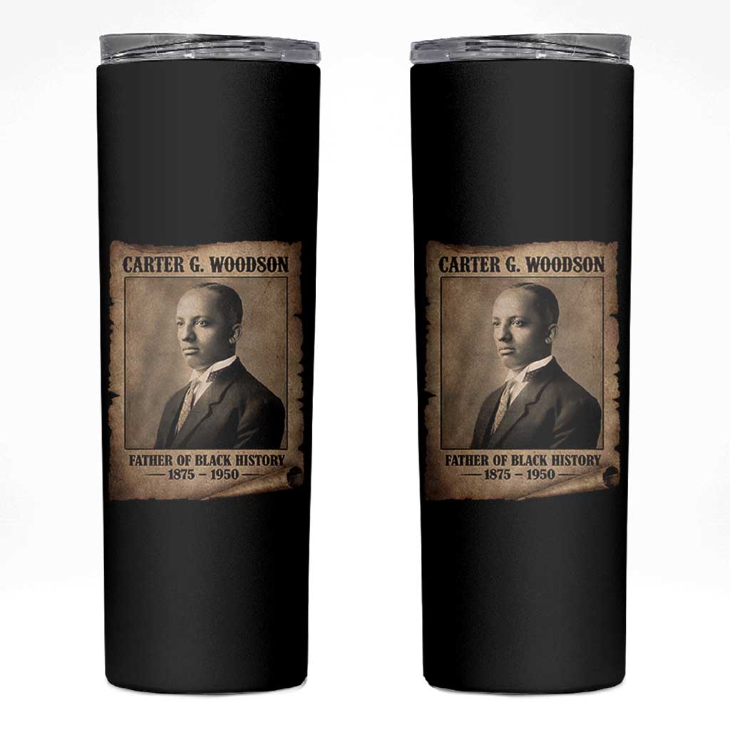 Carter G Woodson Skinny Tumbler Father Of Black History Month Old Paper Graphic