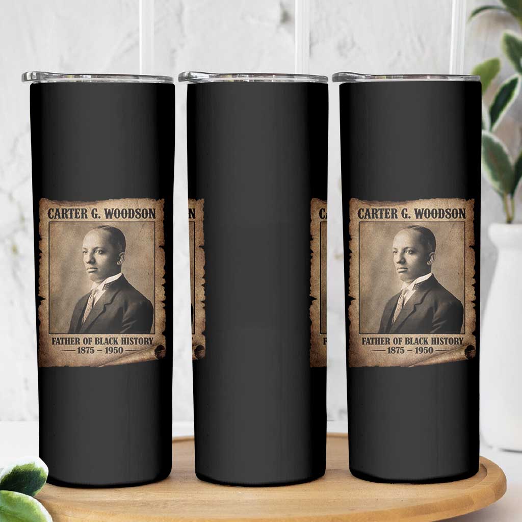 Carter G Woodson Skinny Tumbler Father Of Black History Month Old Paper Graphic
