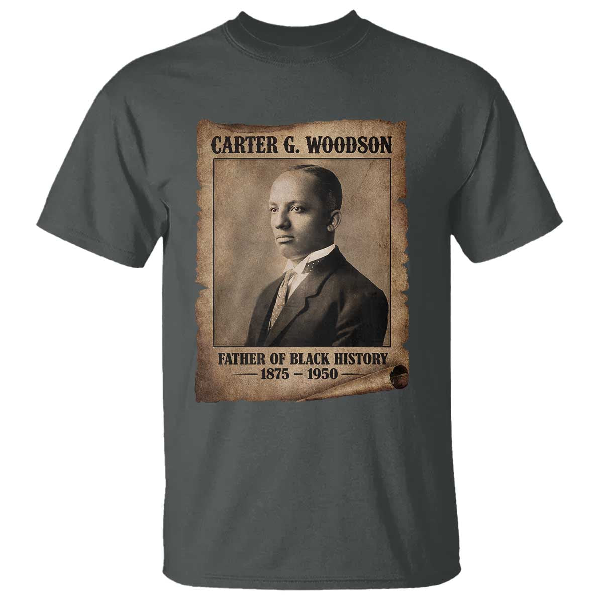 Carter G Woodson T Shirt Father Of Black History Month Old Paper Graphic