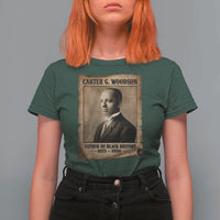 Carter G Woodson T Shirt For Women Father Of Black History Month Old Paper Graphic