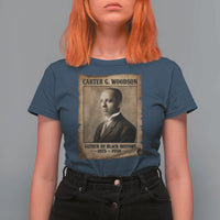 Carter G Woodson T Shirt For Women Father Of Black History Month Old Paper Graphic