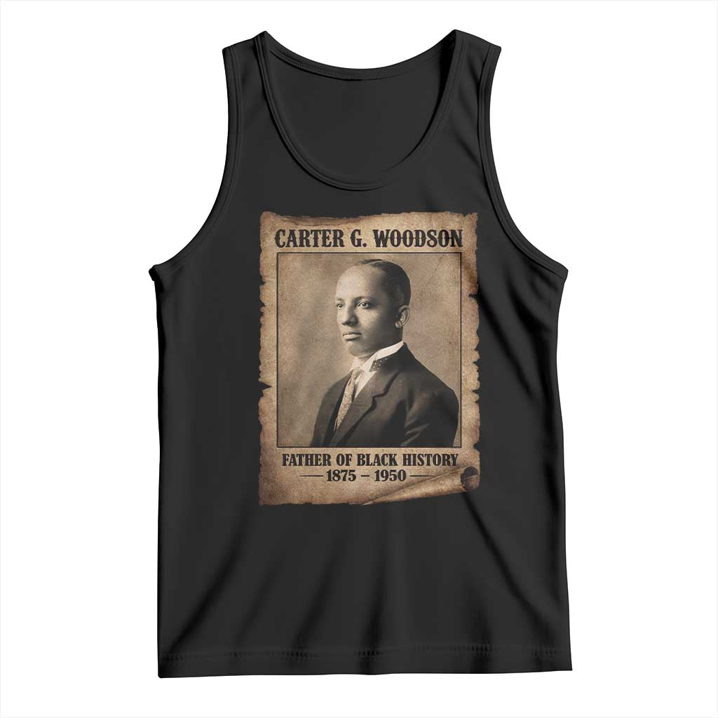 Carter G Woodson Tank Top Father Of Black History Month Old Paper Graphic