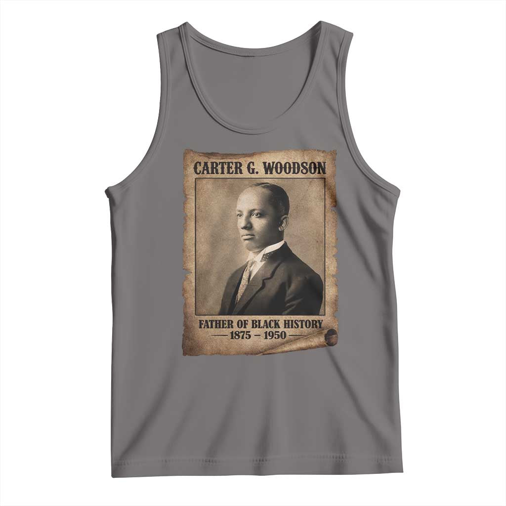 Carter G Woodson Tank Top Father Of Black History Month Old Paper Graphic
