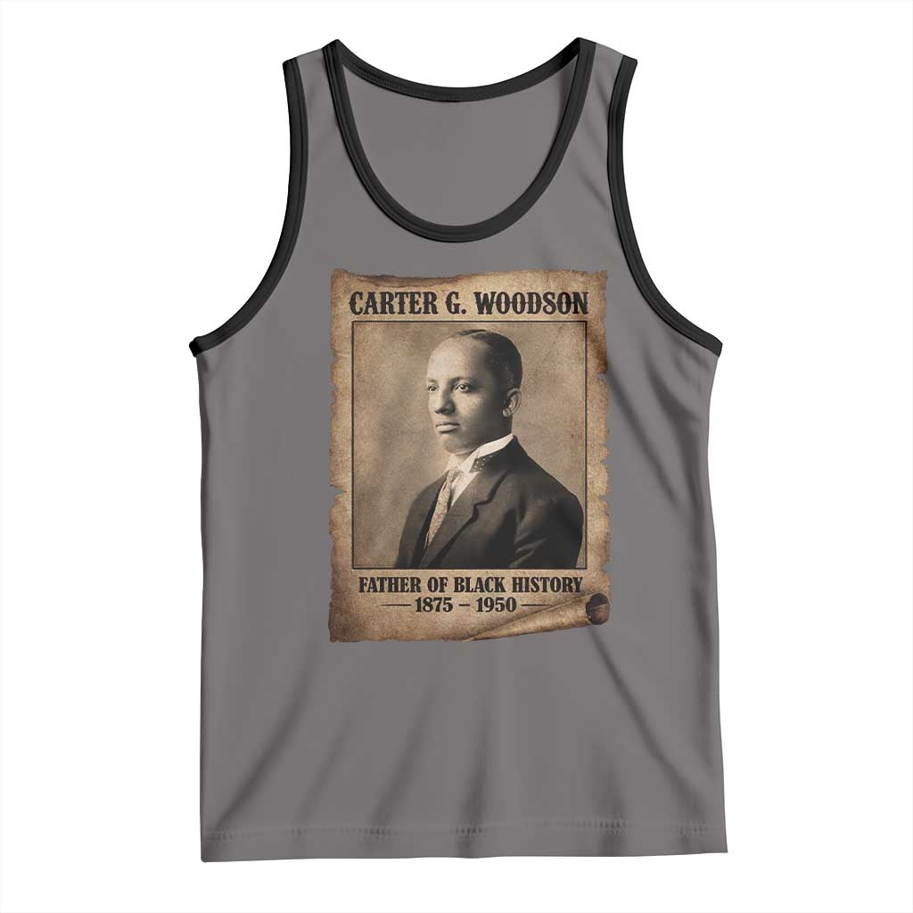 Carter G Woodson Tank Top Father Of Black History Month Old Paper Graphic