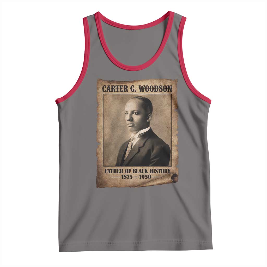 Carter G Woodson Tank Top Father Of Black History Month Old Paper Graphic