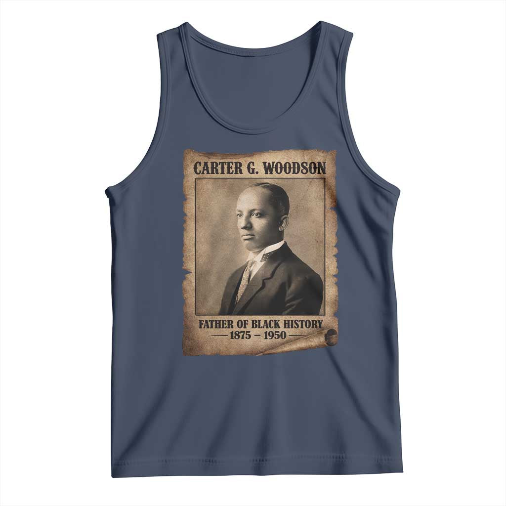 Carter G Woodson Tank Top Father Of Black History Month Old Paper Graphic