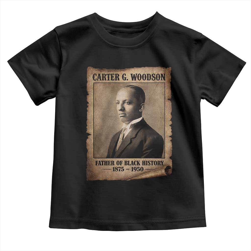 Carter G Woodson Toddler T Shirt Father Of Black History Month Old Paper Graphic