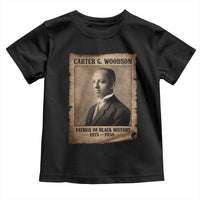 Carter G Woodson Toddler T Shirt Father Of Black History Month Old Paper Graphic