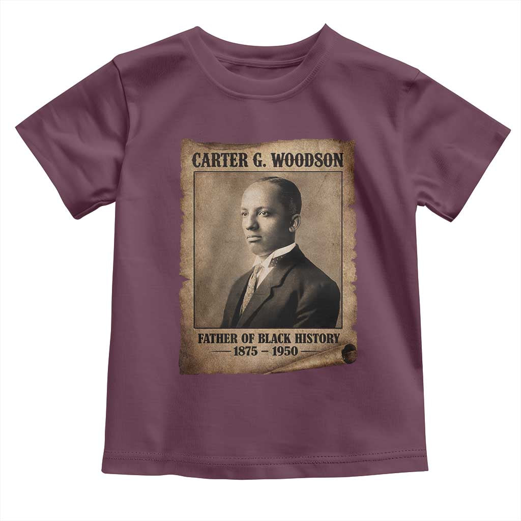 Carter G Woodson Toddler T Shirt Father Of Black History Month Old Paper Graphic