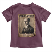 Carter G Woodson Toddler T Shirt Father Of Black History Month Old Paper Graphic