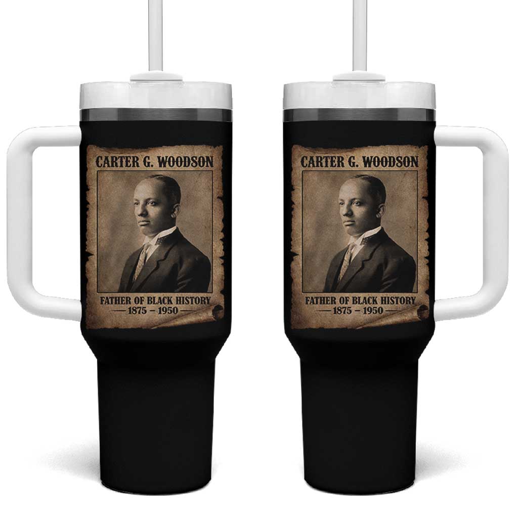 Carter G Woodson Tumbler With Handle Father Of Black History Month Old Paper Graphic