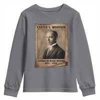 Carter G Woodson Youth Sweatshirt Father Of Black History Month Old Paper Graphic