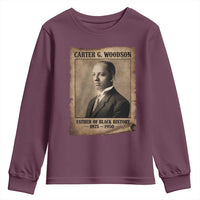 Carter G Woodson Youth Sweatshirt Father Of Black History Month Old Paper Graphic