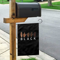 Black Asl Sign Language Hands Signs African American Month Garden Flag