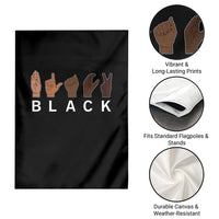 Black Asl Sign Language Hands Signs African American Month Garden Flag
