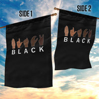 Black Asl Sign Language Hands Signs African American Month Garden Flag