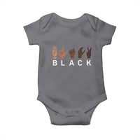 Black Asl Sign Language Hands Signs African American Month Baby Onesie