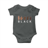 Black Asl Sign Language Hands Signs African American Month Baby Onesie