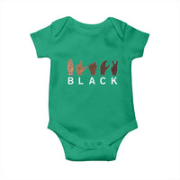 Black Asl Sign Language Hands Signs African American Month Baby Onesie