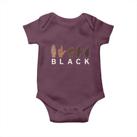 Black Asl Sign Language Hands Signs African American Month Baby Onesie