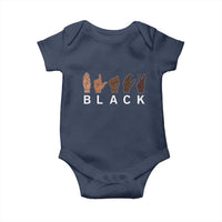 Black Asl Sign Language Hands Signs African American Month Baby Onesie