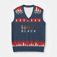 Black Asl Sign Language Hands Signs African American Month V-Neck Knit Sweater Vest